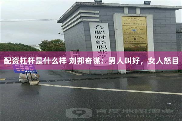 配资杠杆是什么样 刘邦奇谋：男人叫好，女人怒目